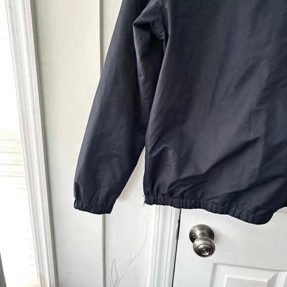 Members Only Sport Blue Nylon Pullover Hooded Quarter Zip Windbreaker Medium Men - Picture 5 of 13